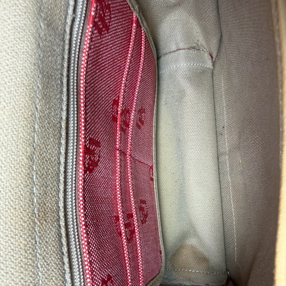 Red & Tan Dooney & Bourke Signature Canvas Vachetta Leather Crossbody bag - Picture 10 of 12